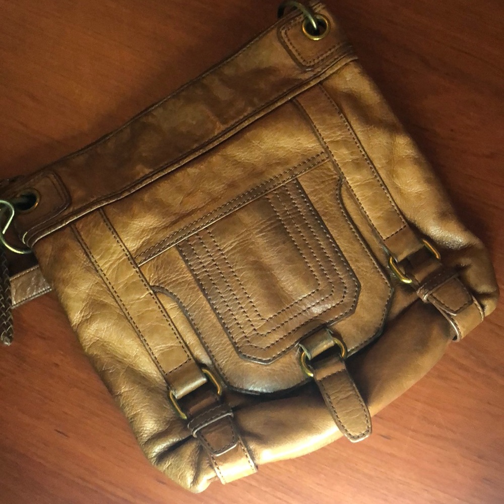 The Sak brown leather shoulder bag